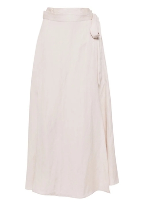 VOZ wrap around maxi skirt - Neutrals
