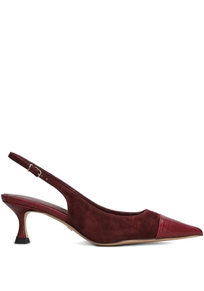 Lola Cruz slingback suede pumps - Red
