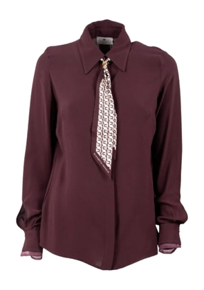Elisabetta Franchi embellished-neck shirt - Red