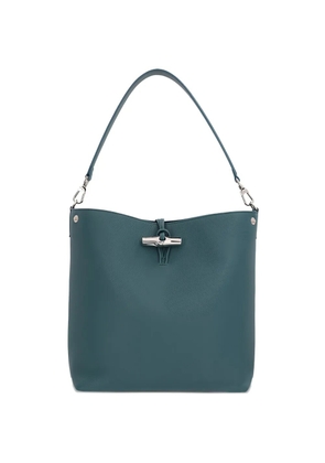 Longchamp Le Roseau silver-tone hardware tote bag - Blue