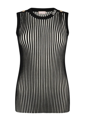 LIU JO striped knitted top - Black