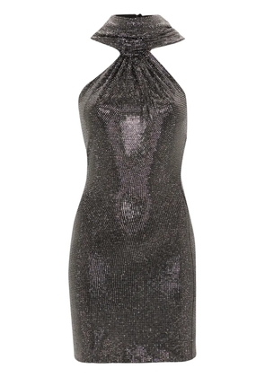 Giuseppe Di Morabito rhinestone-embellished hooded mini dress - Black