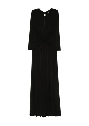 NISSA twist-front maxi dress - Black
