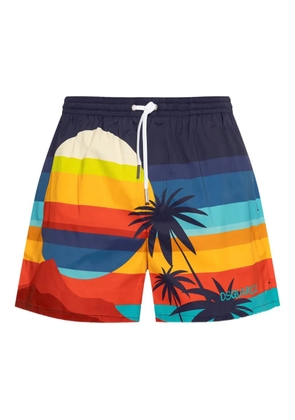 DSQUARED2 tropical landscape swim shorts - Blue