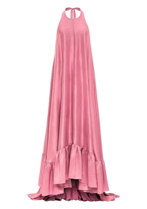 AZEEZA Sadie halterneck silk gown - Pink