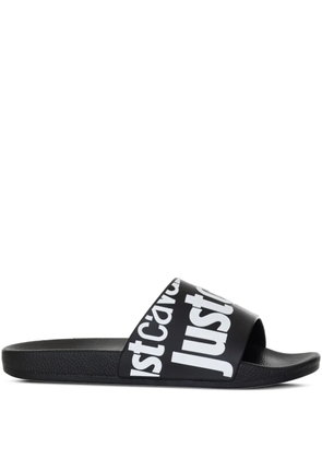 Just Cavalli logo-print slides - Black