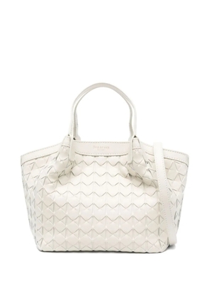 Serapian woven-leather tote bag - White