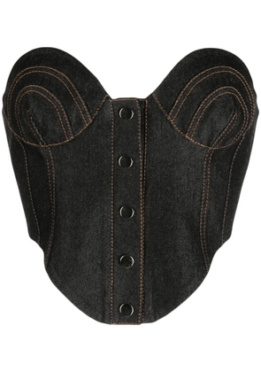 Aleksandre Akhalkatsishvili contrast-stitching denim corset - Blue