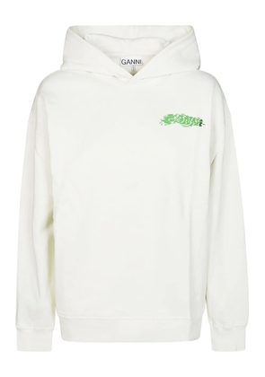 GANNI cotton hoodie - White