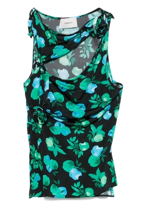 Coperni flower asymmetric top - Black