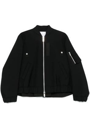 sacai invert-pleat bomber jacket - Black