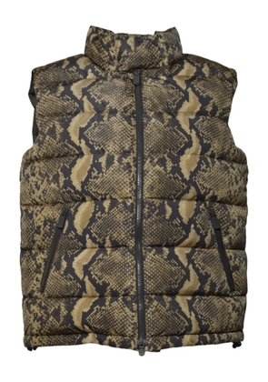 ASPESI zip-up snake-print gilet - Neutrals