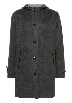 Kiton button-up hooded jacket - Grey