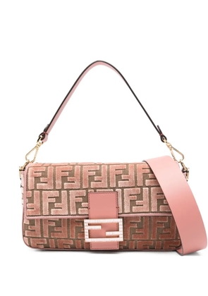 FENDI medium Baguette FF-pattern shoulder bag - Brown