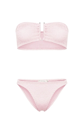 PARAMIDONNA Frida wrinkled-effect bandeau bikini - Pink
