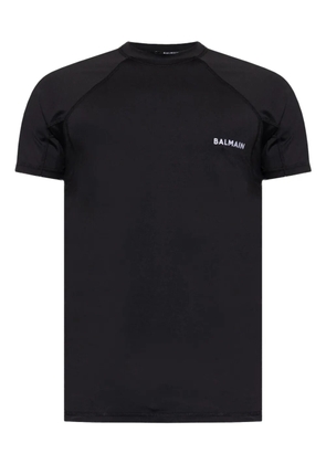 Balmain logo-embroidered swim T-shirt - Black