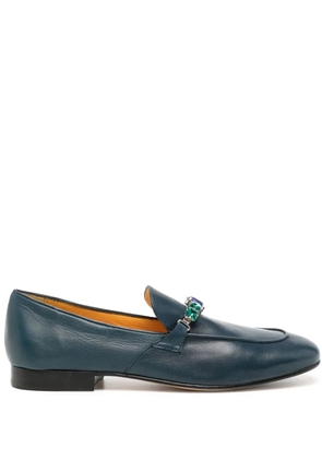 Madison.Maison crystal-embellished flat loafers - Blue