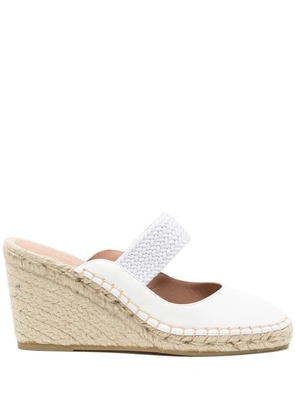 Malone Souliers Siena 70 wedge mules - White
