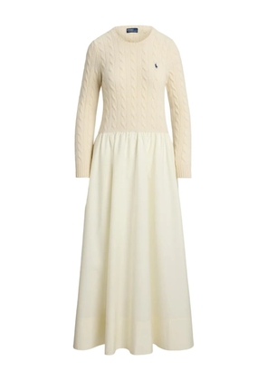 Polo Ralph Lauren cable-knit flared dress - Neutrals