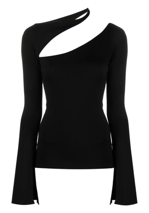 MANURÍ Sandy cut out-detail blouse - Black