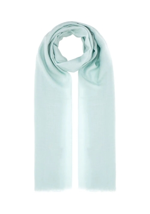 FENDI frayed-edge scarf - Blue