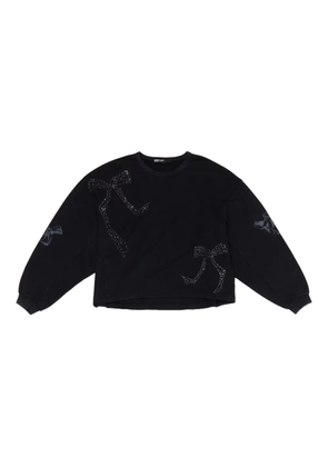 Bimba y Lola rhinestone-bow sweatshirt - Black