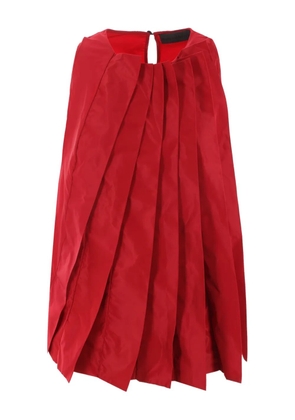 Maria Calderara pleated crew-neck top - Red