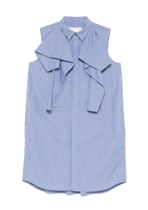 sacai poplin mini dress - Blue