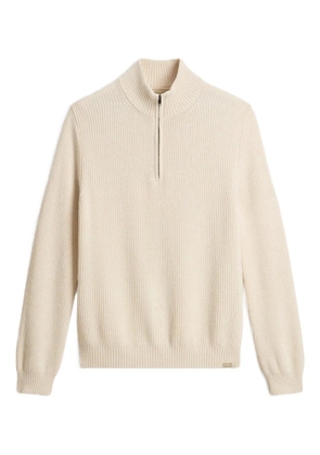 Woolrich ribbed half-zip sweater - Neutrals