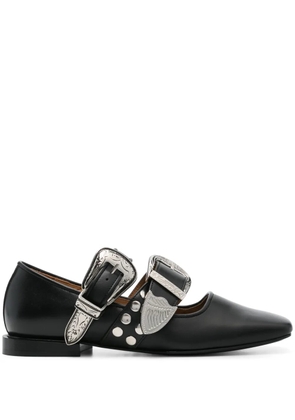 Toga Pulla buckle-detail ballet flats - Black