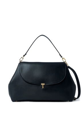 TOTEME T-Lock leather shoulder bag - Black