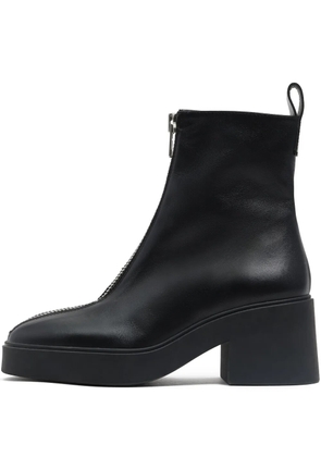 Bimba y Lola 70mm zip leather boots - Black