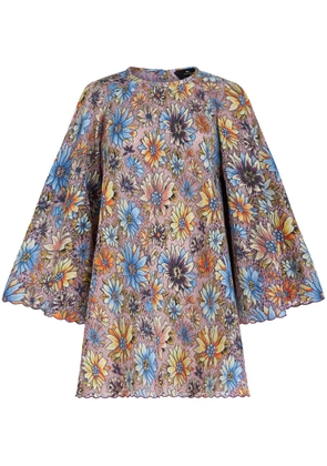 ETRO printed lace minidress - Pink