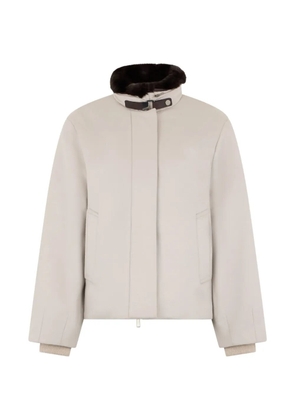 Moorer concealed-fastening jacket - Neutrals
