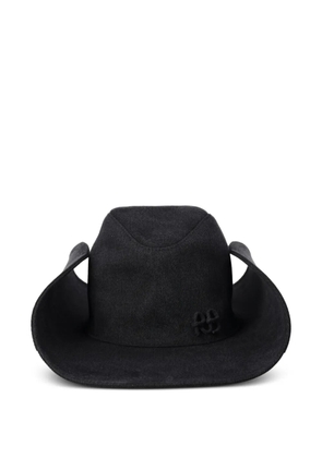 Ruslan Baginskiy embroidered cotton cowboy hat - Black