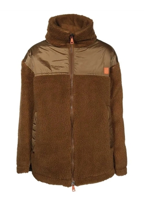 Weekend Max Mara fleece oversized jacket - Brown