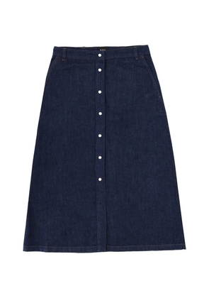 A.P.C. denim midi skirt - Blue