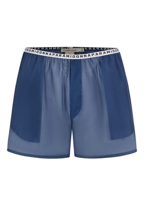 PARAMIDONNA Tessa sheer beach shorts - Blue