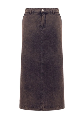 MOSCHINO JEANS denim midi skirt - Grey