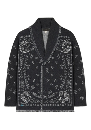 Alanui paisley-jacquard cardigan - Grey