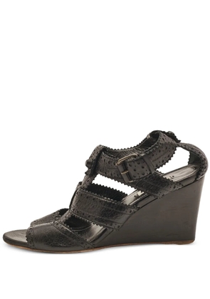 Balenciaga Pre-Owned 120mm broguing-details sandals - Black