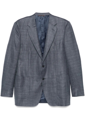 Canali slub-texture blazer - Blue