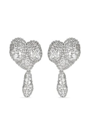 Vivienne Westwood asymmetric heart drop earrings - Silver