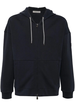 Corneliani zip-up cotton hoodie - Blue