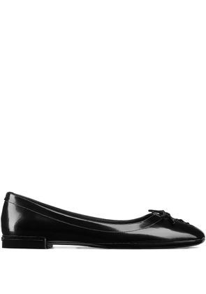 Jimmy Choo Scarlett lace-up bow ballerina flats - Black