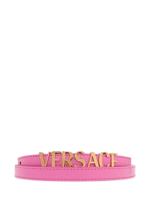 Versace logo-lettering belt - Pink