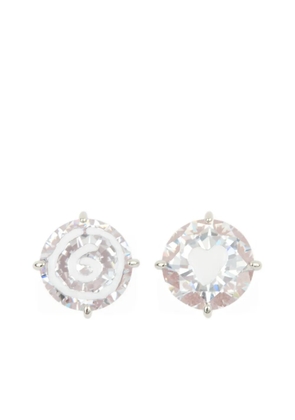 MM6 Maison Margiela swirl heart-patterned stud earrings - Silver