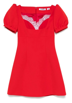 Vivetta lace-trim mini dress - Red