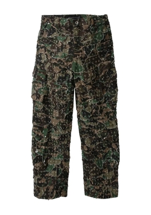 Who Decides War micro-distressed cargo pants - Green