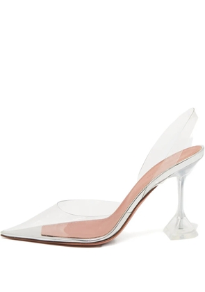 Amina Muaddi pre-owned 100mm Holli slingback pumps - White